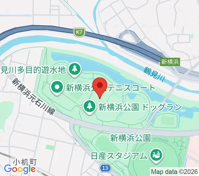 新横浜公園第2運動広場の地図