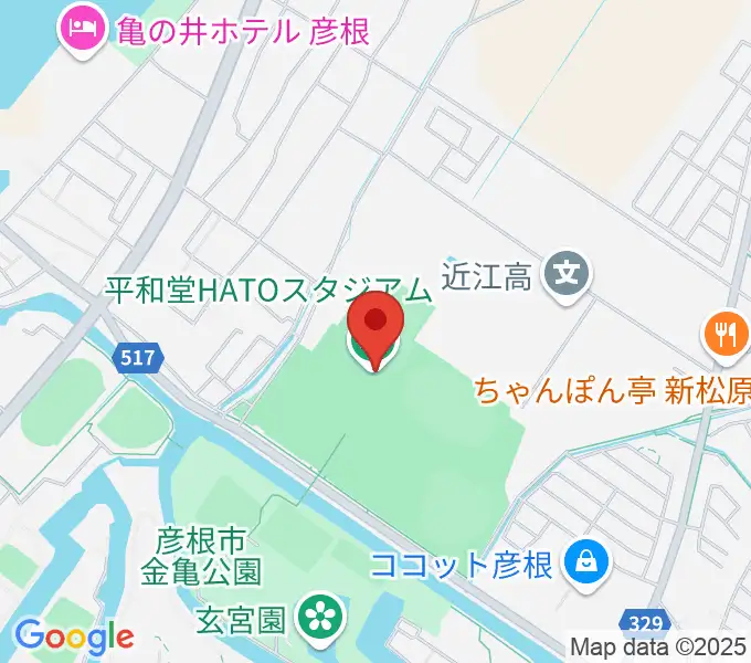 平和堂HATOスタジアムの地図