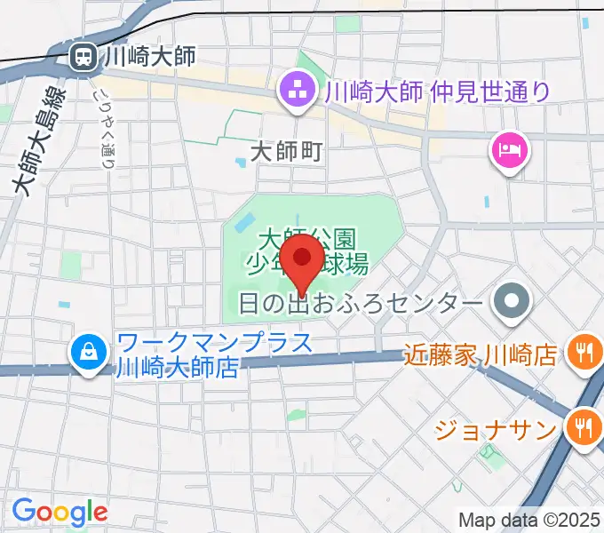 大師球場の地図