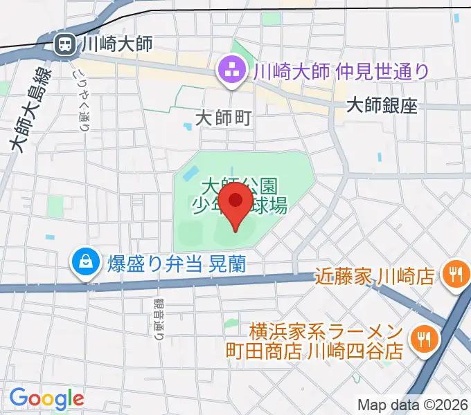 大師球場の地図