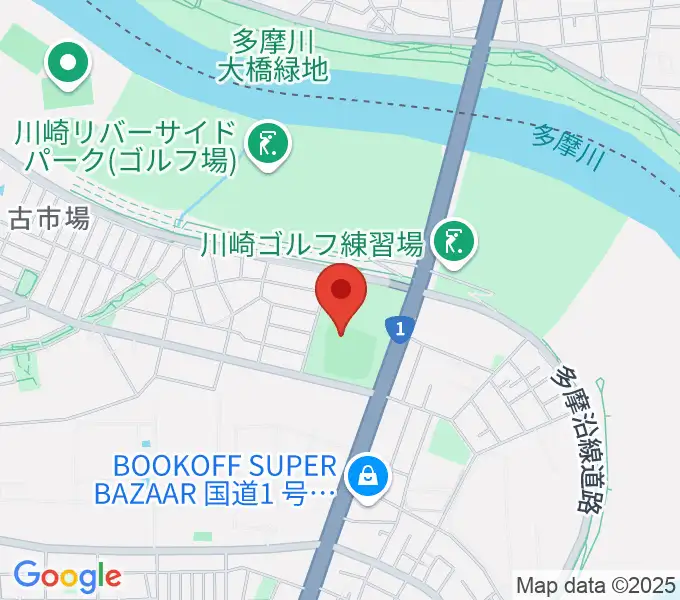 御幸公園野球場の地図