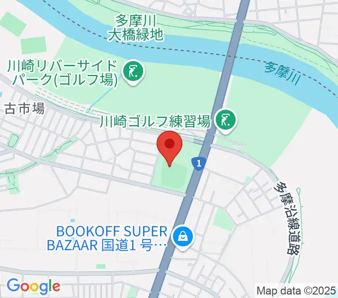 御幸公園野球場の地図