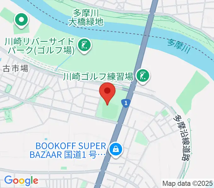 御幸公園野球場の地図