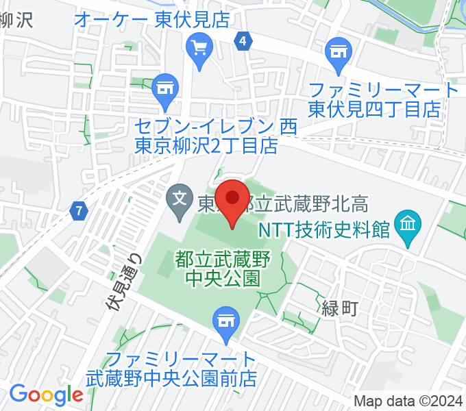 武蔵野中央公園スポーツ広場の場所
