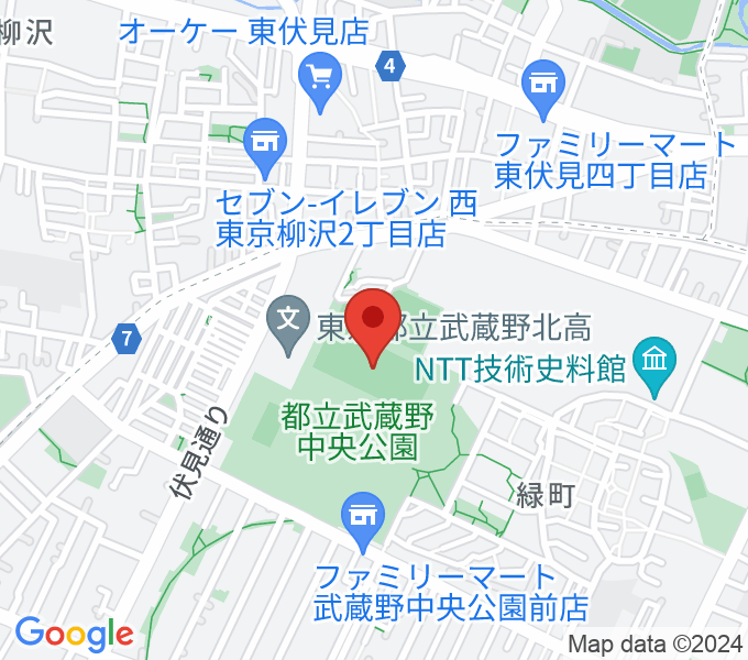 武蔵野中央公園スポーツ広場の場所