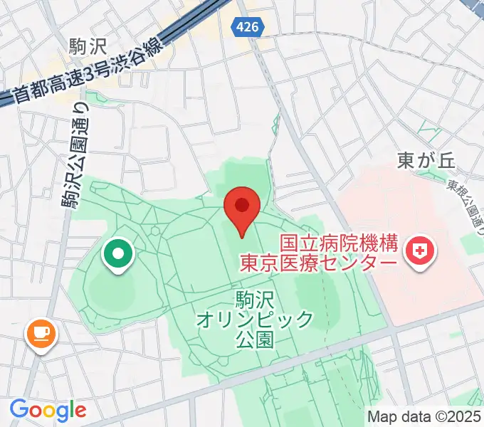 駒沢オリンピック公園補助競技場の地図