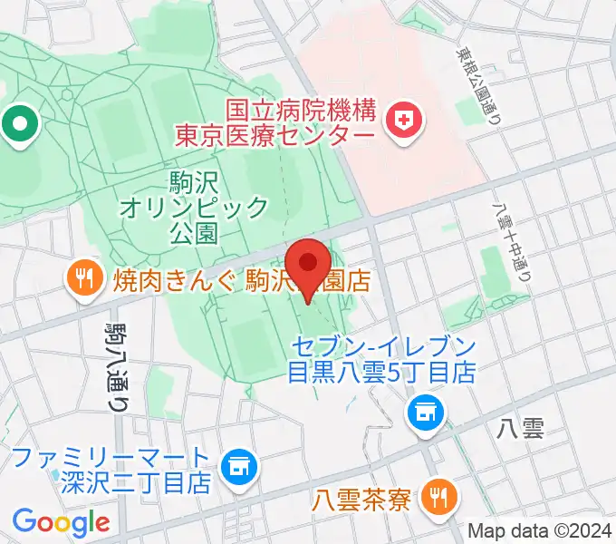 駒沢オリンピック公園軟式野球場の地図