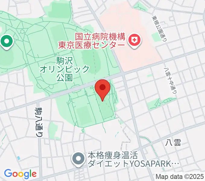 駒沢オリンピック公園軟式野球場の地図
