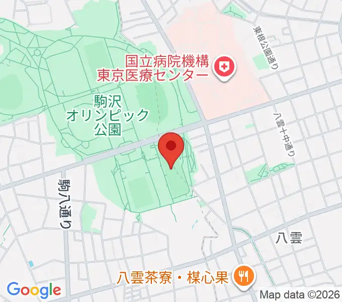 駒沢オリンピック公園軟式野球場の地図