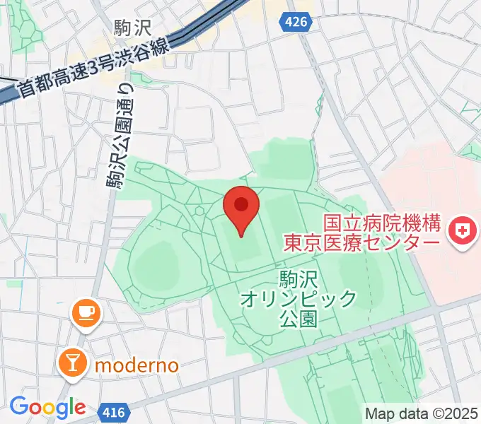駒沢オリンピック公園第二球技場の地図