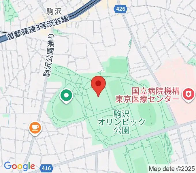 駒沢オリンピック公園第二球技場の地図