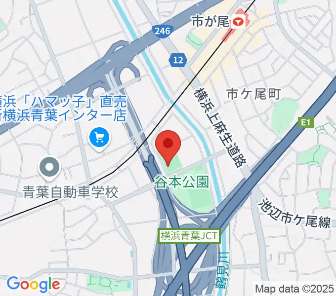 谷本公園多目的運動広場の地図