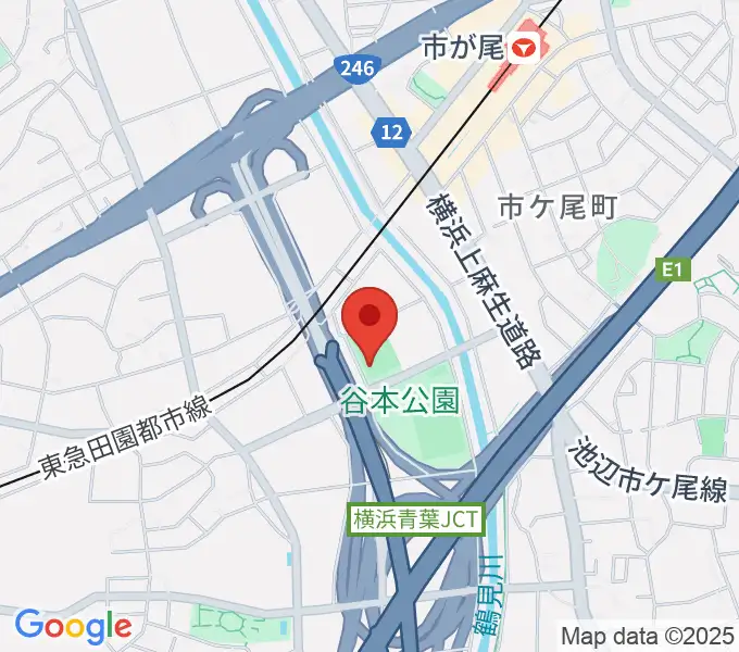 谷本公園多目的運動広場の地図