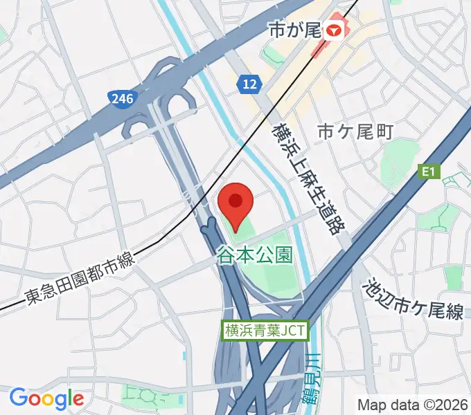 谷本公園多目的運動広場の地図