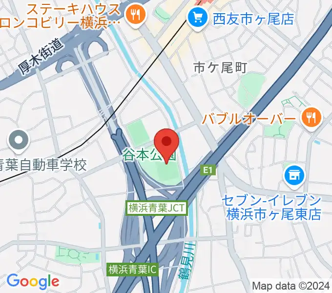 谷本公園球技場 の地図