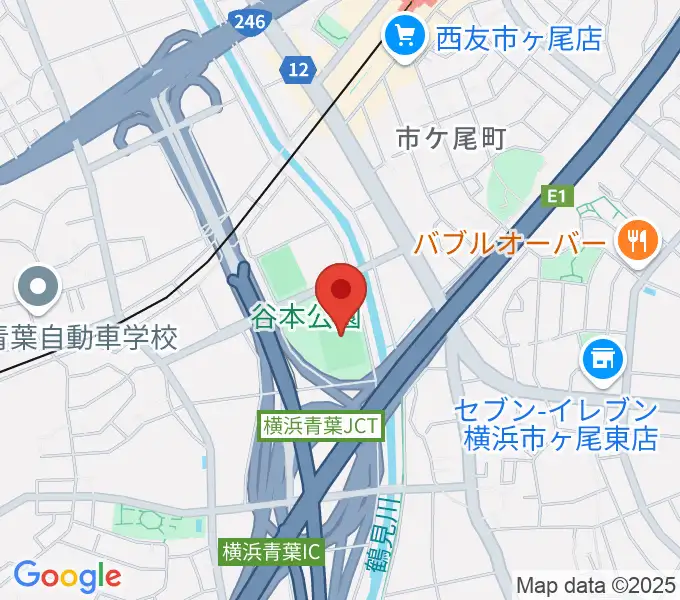 谷本公園球技場 の地図