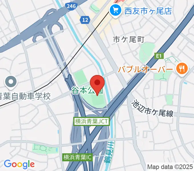 谷本公園球技場 の地図