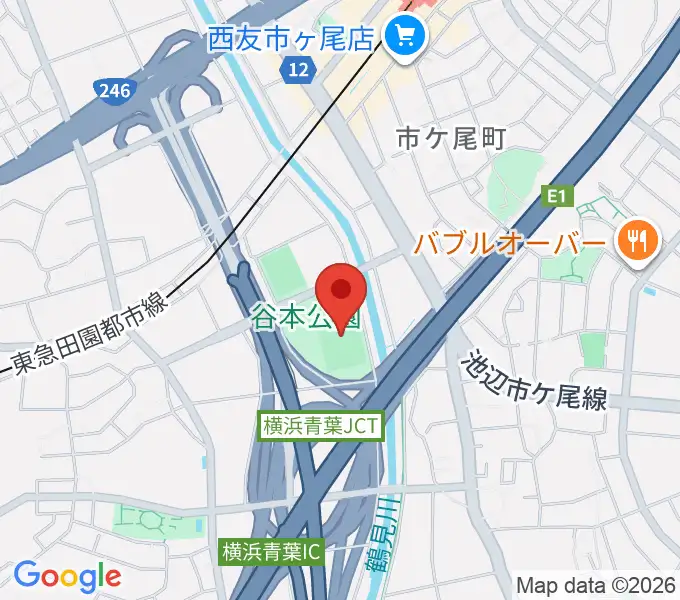 谷本公園球技場 の地図