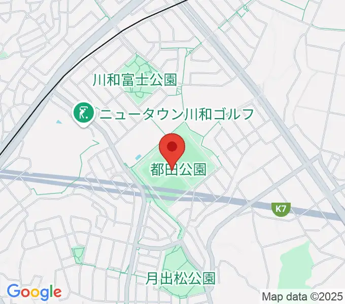 都田公園運動広場 の地図