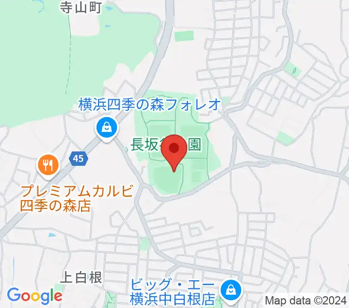 長坂谷公園野球場の地図