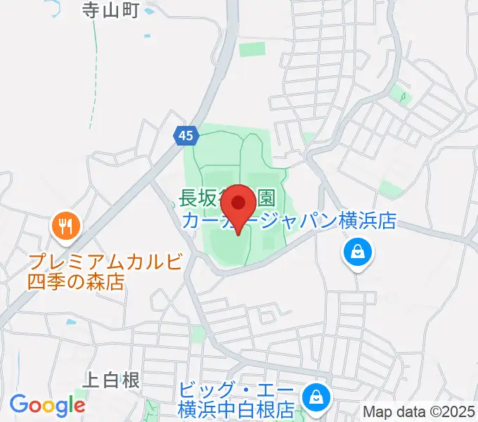 長坂谷公園野球場の地図