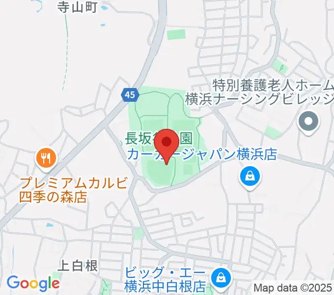 長坂谷公園野球場の地図