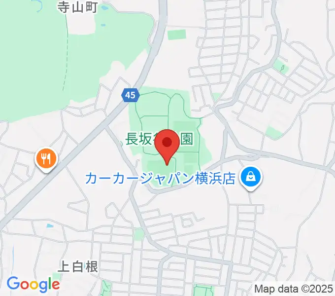 長坂谷公園野球場の地図