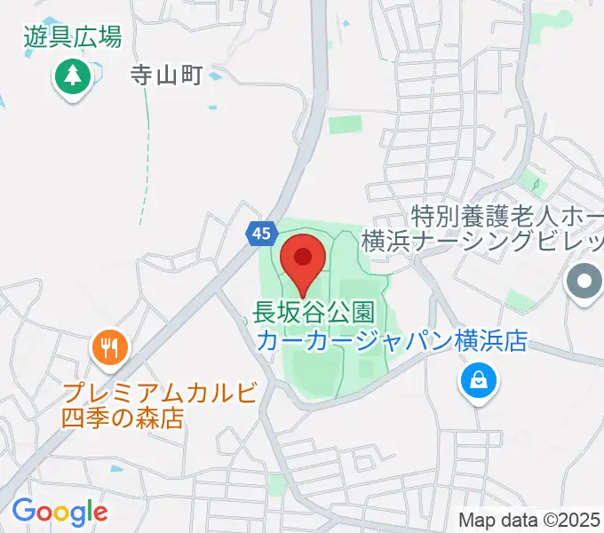 長坂谷公園運動広場 の地図