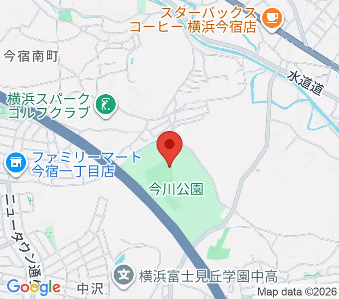 今川公園野球場 の地図