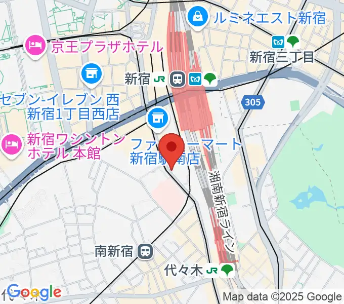 スタジオキーボードの地図