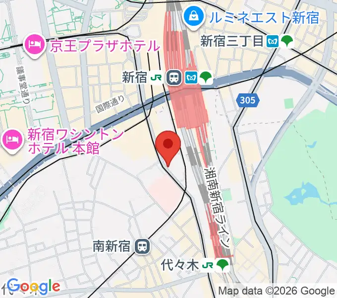 スタジオキーボードの地図