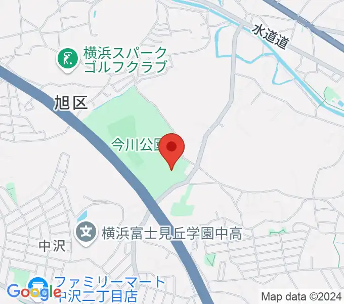 今川公園多目的運動広場の地図