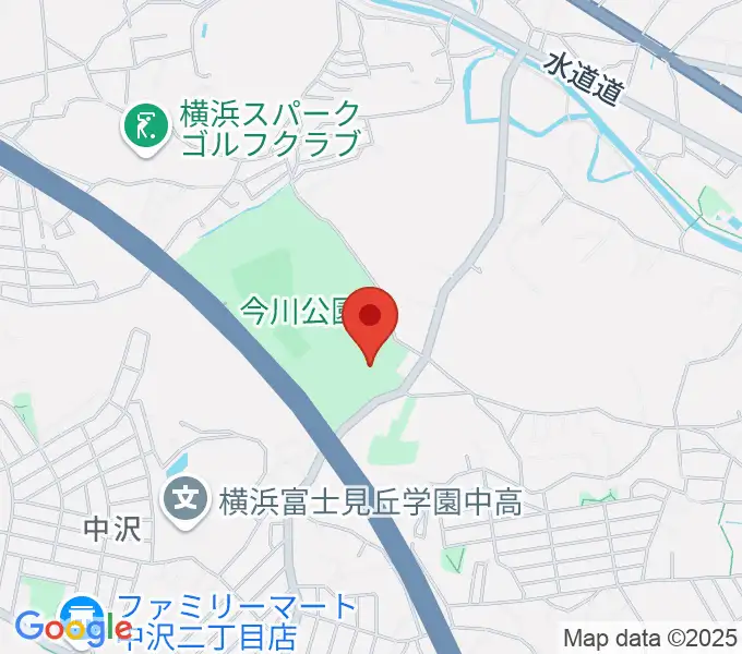 今川公園多目的運動広場の地図