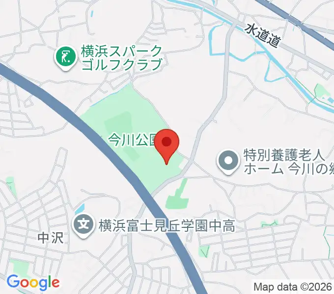 今川公園多目的運動広場の地図