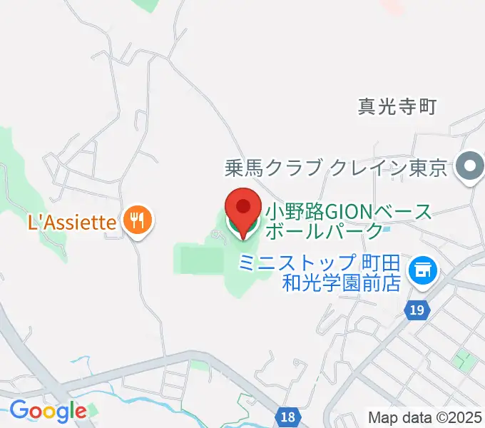 小野路GIONベースボールパークの地図