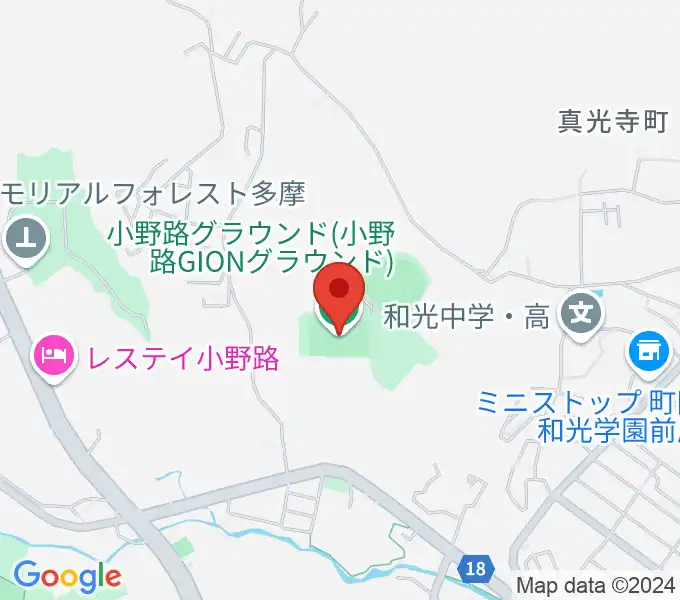 小野路GIONグラウンドの地図