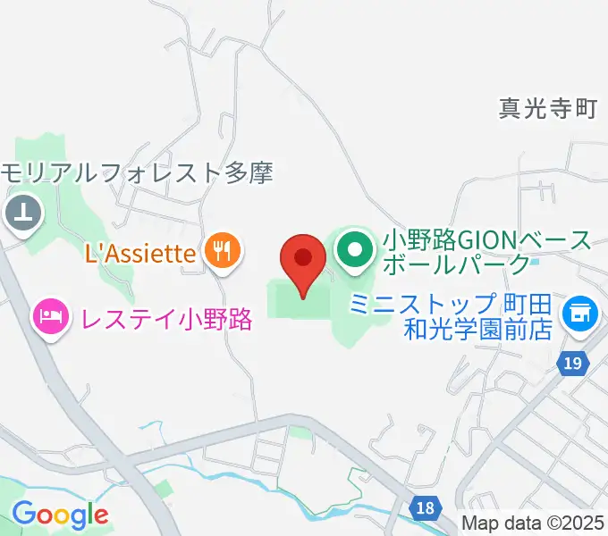 小野路GIONグラウンドの地図