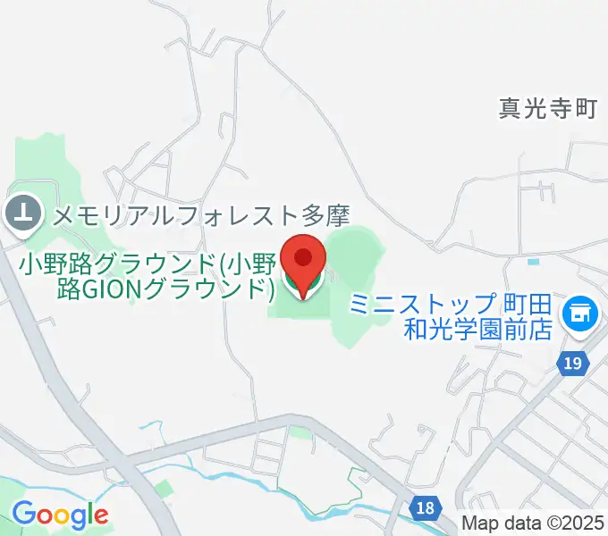 小野路GIONグラウンドの地図