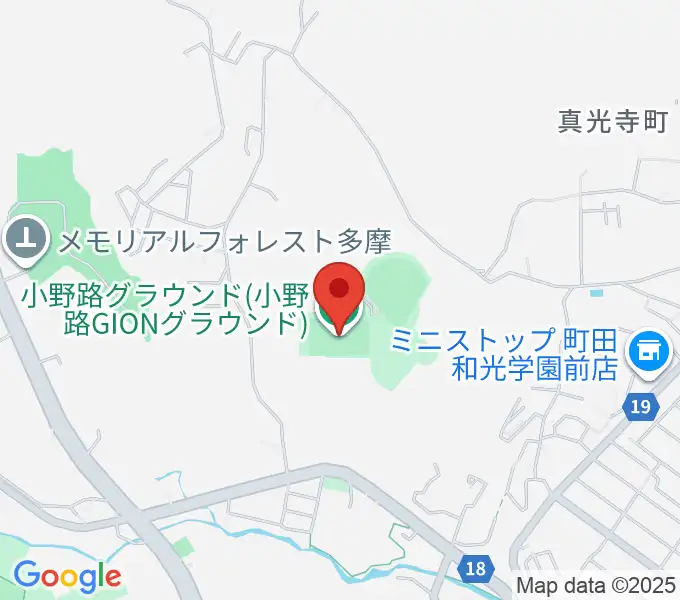 小野路GIONグラウンドの地図