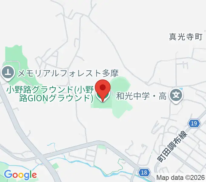 小野路GIONグラウンドの地図