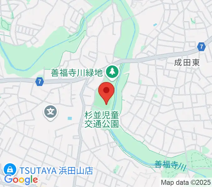 善福寺川緑地野球場の地図