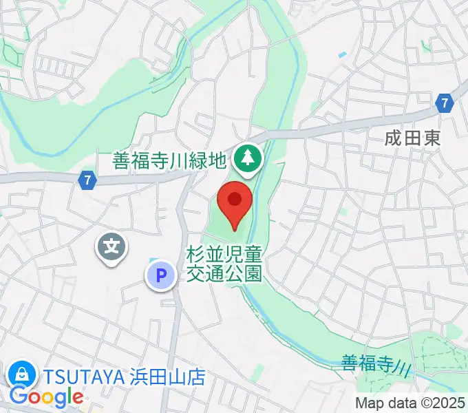 善福寺川緑地野球場の地図