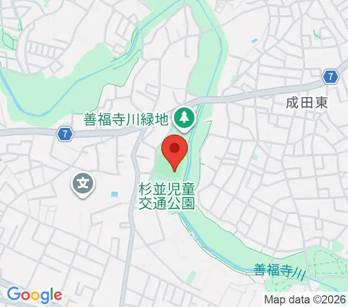 善福寺川緑地野球場の地図