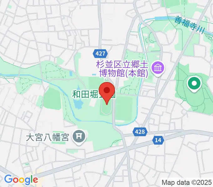 和田堀公園第一競技場の地図
