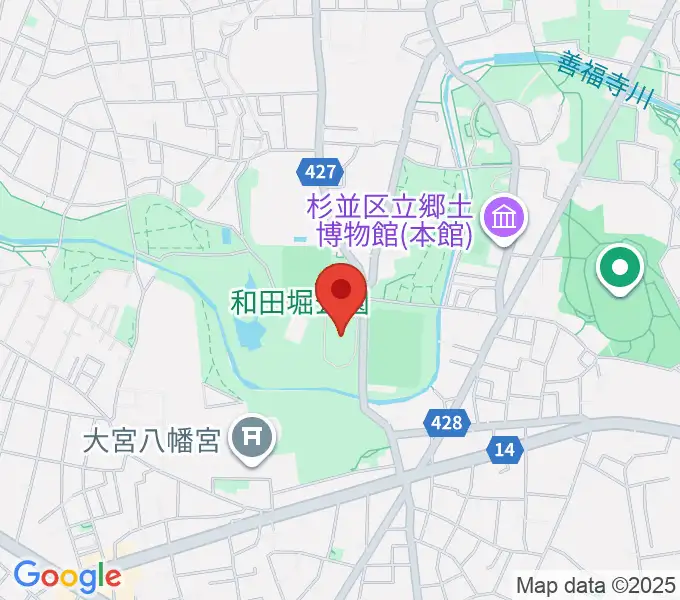 和田堀公園第一競技場の地図
