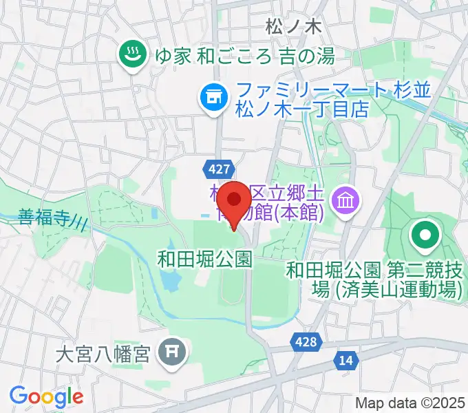 松ノ木運動場軟式野球場の地図