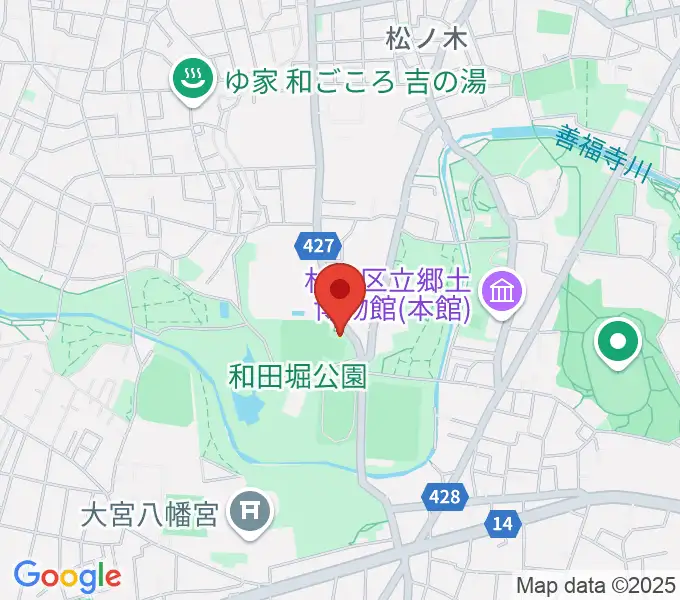 松ノ木運動場軟式野球場の地図