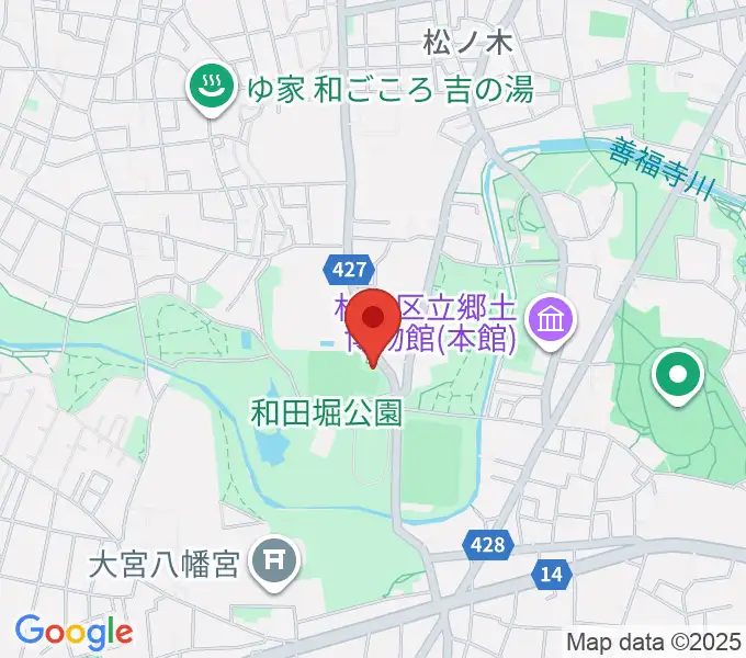 松ノ木運動場軟式野球場の地図