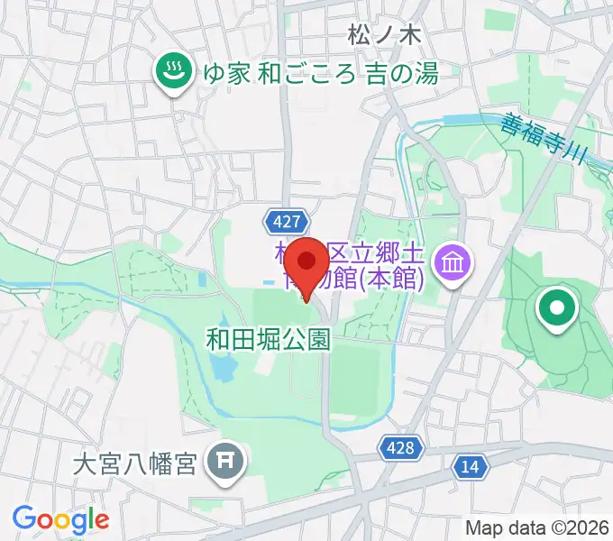 松ノ木運動場軟式野球場の地図