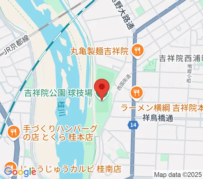 SBSロジコム吉祥院公園球技場の地図